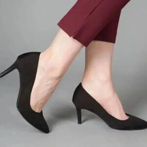 Betabrand Milemarker Black Knit Stiletto Heels Pumps Shoes Comfort: 11